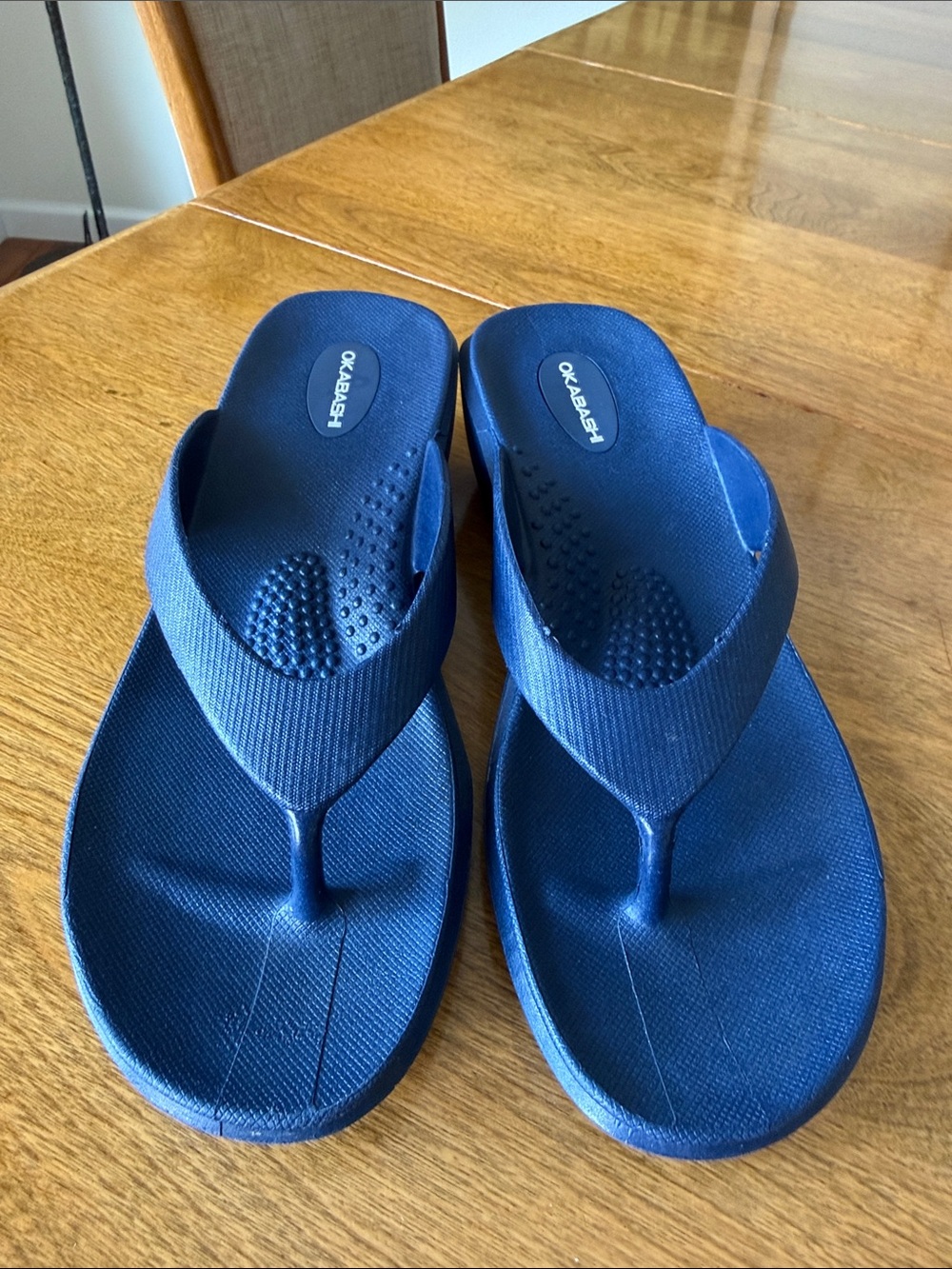 OKABASHI wedge flip flops